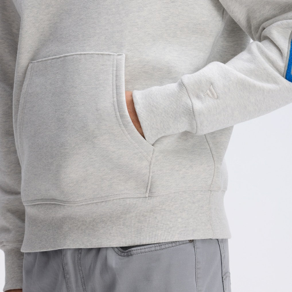 Detroit Lions IconicFleece Letterman Hoodie Heather Gray - Fanatics