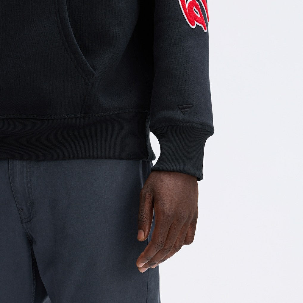 Kansas City Chiefs IconicFleece Letterman Hoodie Black - Fanatics