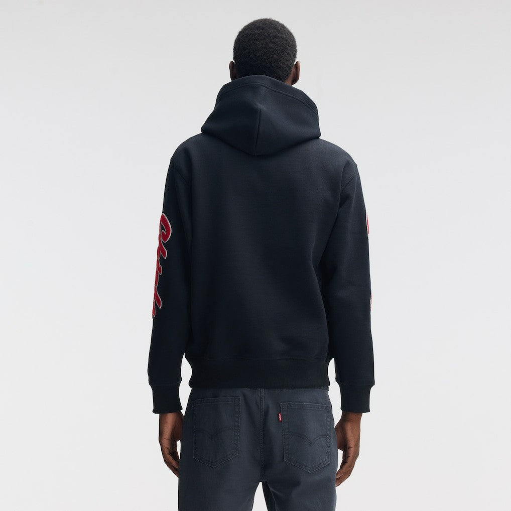 Kansas City Chiefs IconicFleece Letterman Hoodie Black - Fanatics