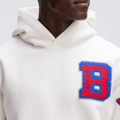 Buffalo Bills IconicFleece Letterman Hoodie Oatmeal - Fanatics