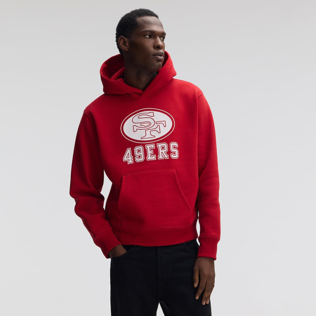 San Francisco 49ers IconicFleece Flocked Hoodie Scarlet - Fanatics