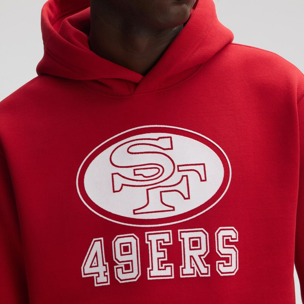 San Francisco 49ers IconicFleece Flocked Hoodie Scarlet - Fanatics