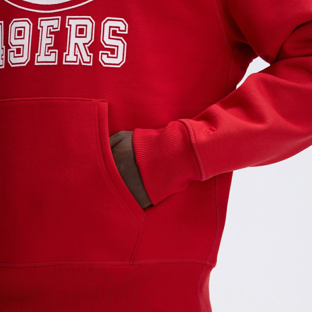 San Francisco 49ers IconicFleece Flocked Hoodie Scarlet - Fanatics