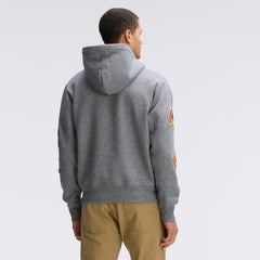 San Francisco 49ers IconicFleece Letterman Hoodie Athletic Heather Gray - Fanatics