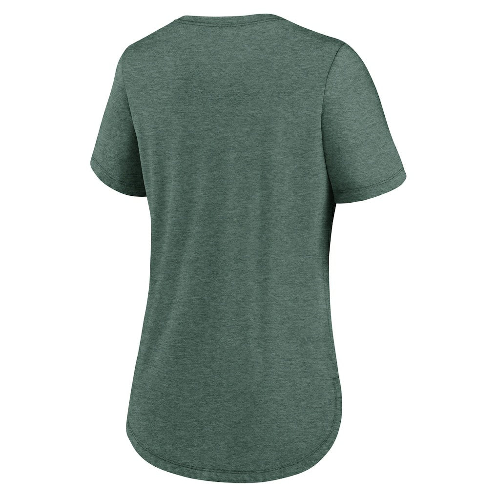 New York Jets Women's The City Never Sleeps Tri-Blend T-Shirt Heather Green - Nike
