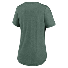 New York Jets Women's The City Never Sleeps Tri-Blend T-Shirt Heather Green - Nike