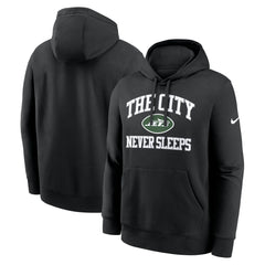 New York Jets The City Never Sleeps Club Fleece Hoodie Black - Nike
