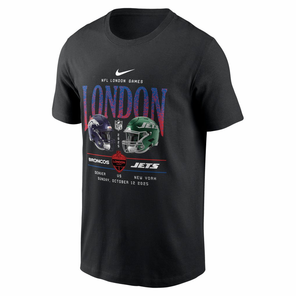 Denver Broncos vs. New York Jets International Games London 2025 T-Shirt Black - Nike