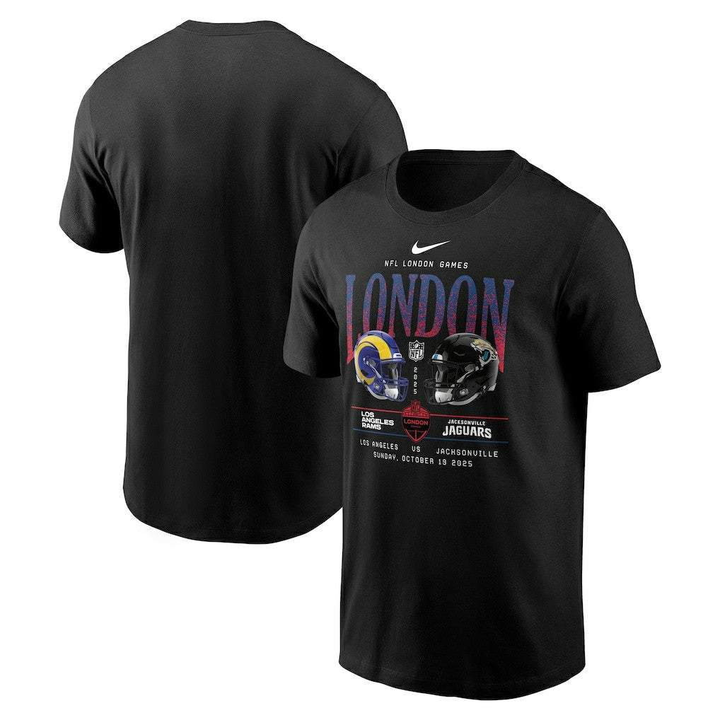 Los Angeles Rams vs. Jacksonville Jaguars International Games London 2025 T-Shirt Black - Nike