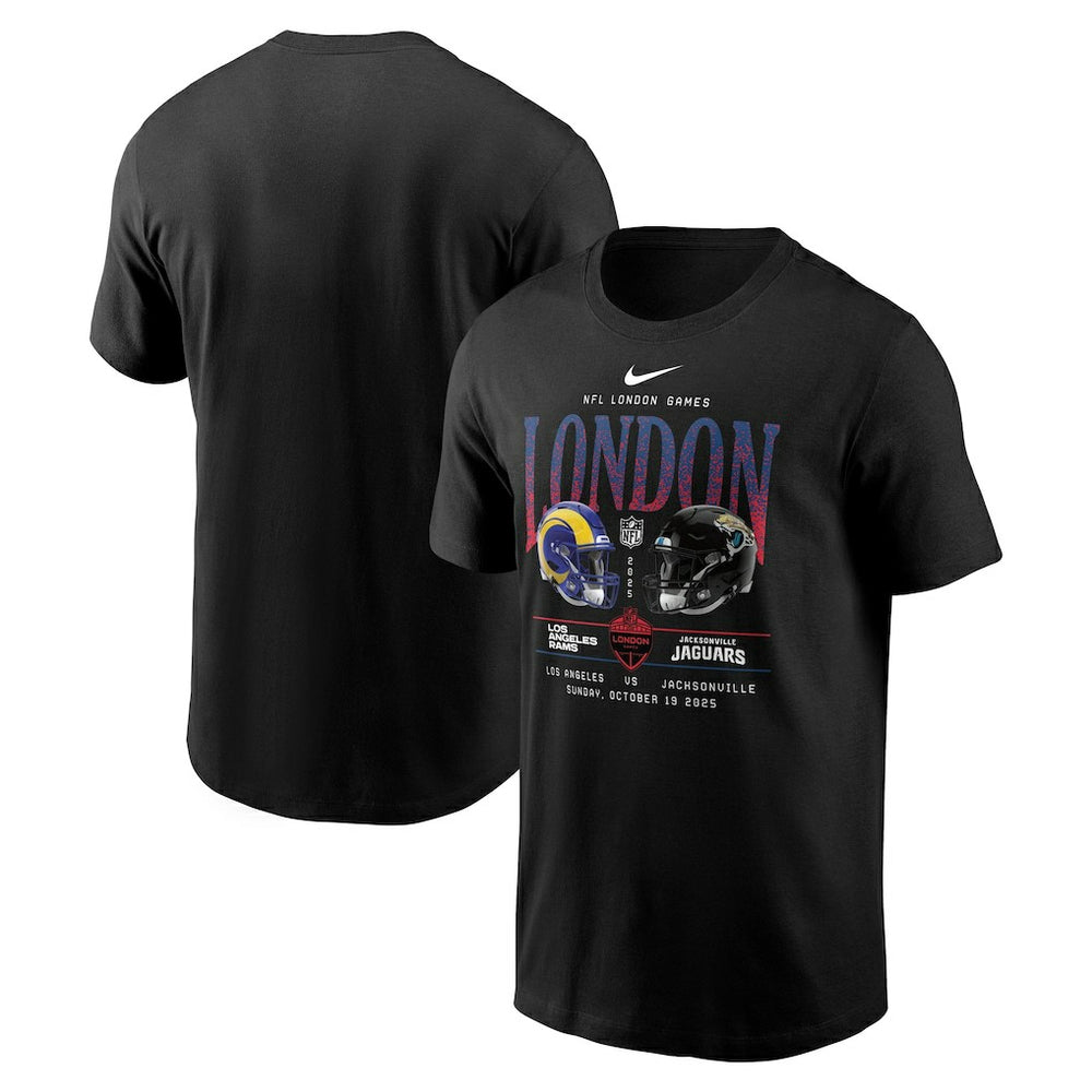 Los Angeles Rams vs. Jacksonville Jaguars International Games London 2025 T-Shirt Black - Nike