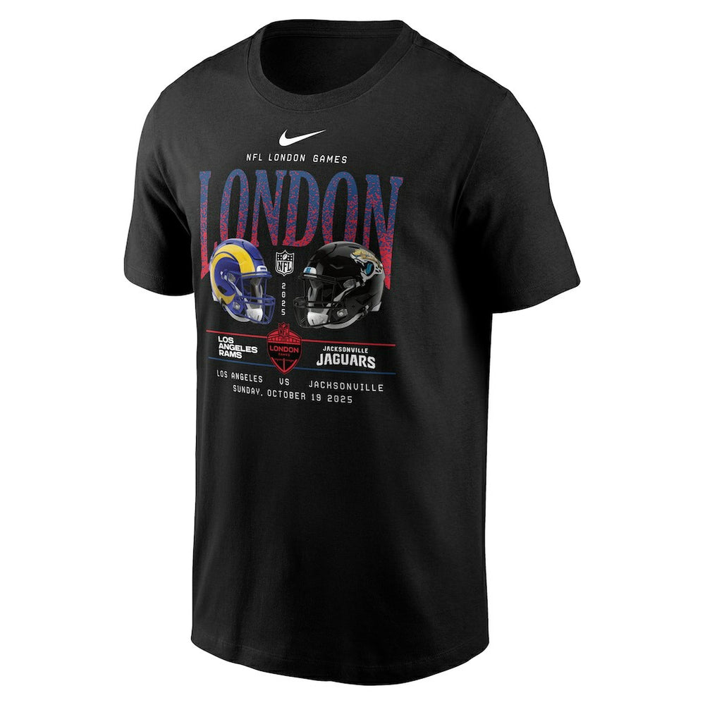 Los Angeles Rams vs. Jacksonville Jaguars International Games London 2025 T-Shirt Black - Nike