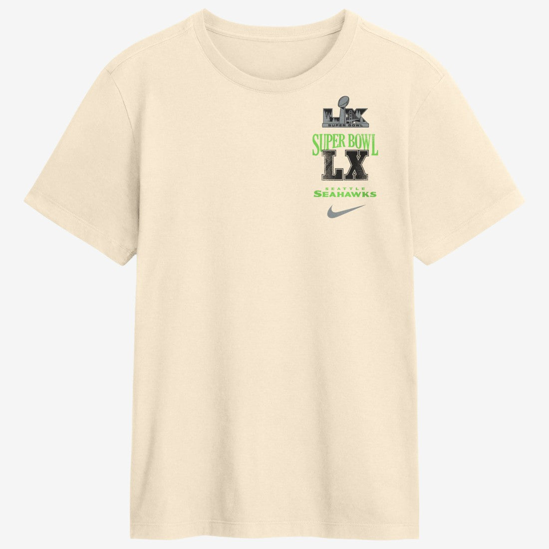 Seattle Seahawks Super Bowl LX Champions Long Ball T-Shirt Natural - Nike