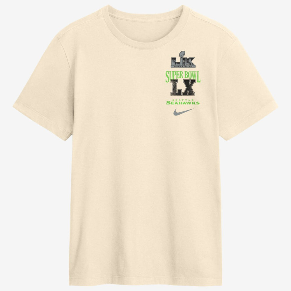 Seattle Seahawks Super Bowl LX Champions Long Ball T-Shirt Natural - Nike