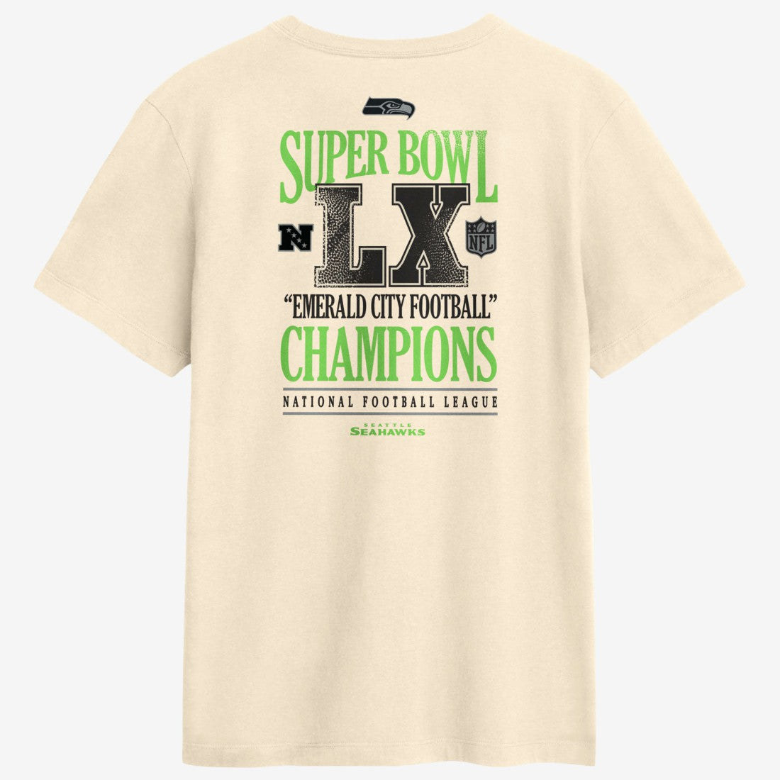 Seattle Seahawks Super Bowl LX Champions Long Ball T-Shirt Natural - Nike