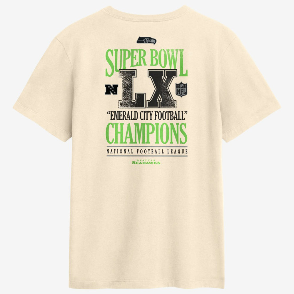 Seattle Seahawks Super Bowl LX Champions Long Ball T-Shirt Natural - Nike
