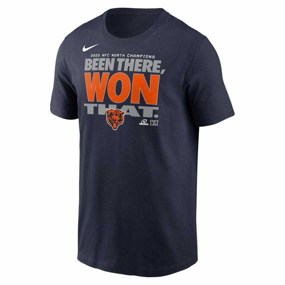 Chicago Bears 2025 NFC North Division Champions Locker Room Trophy Collection T-Shirt Navy - Nike