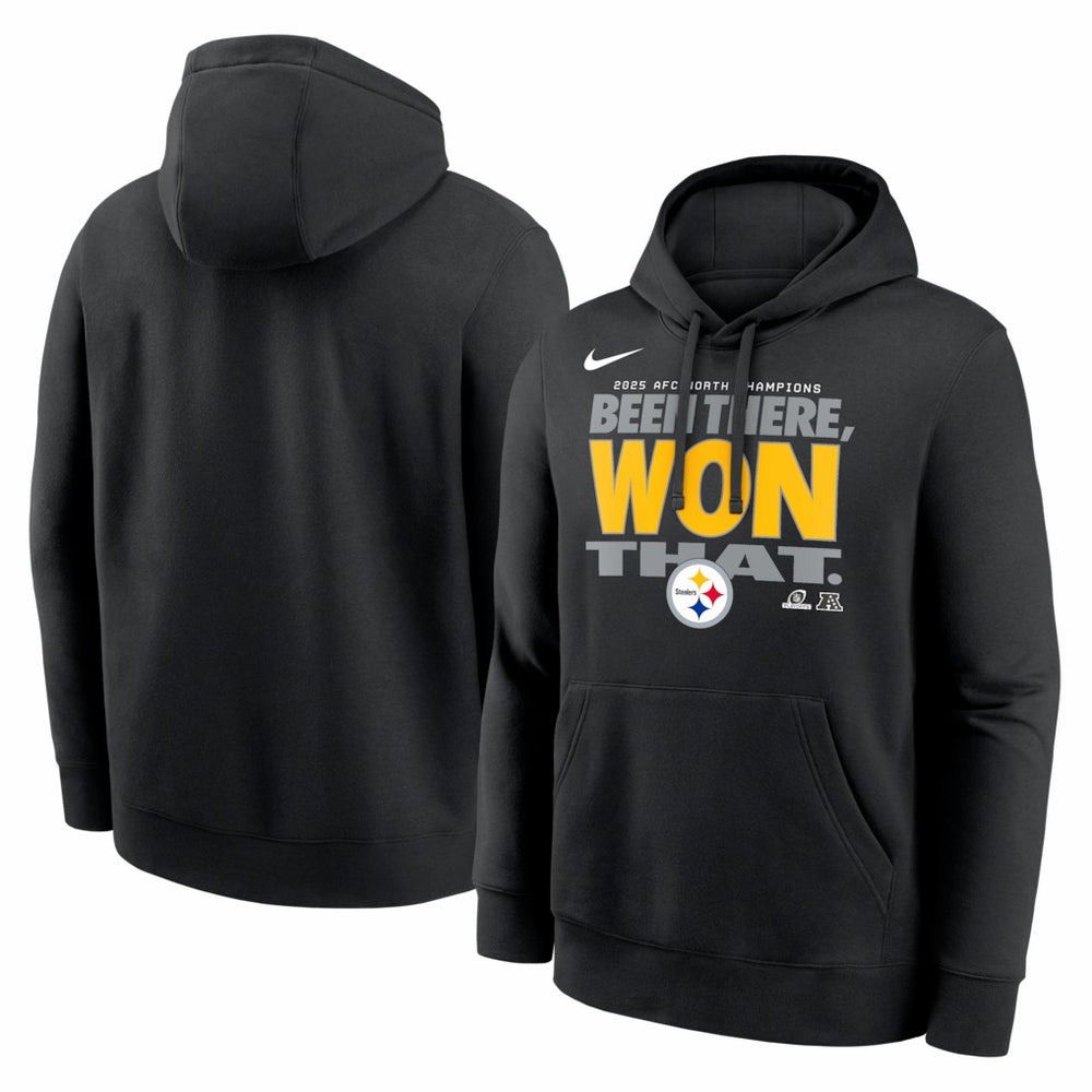 Pittsburgh Steelers 2025 AFC North Division Champions Locker Room Trophy Collection Hoodie Black - Nike