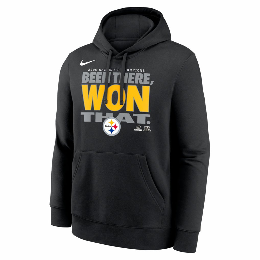 Pittsburgh Steelers 2025 AFC North Division Champions Locker Room Trophy Collection Hoodie Black - Nike