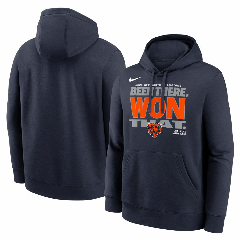 Chicago Bears 2025 NFC North Division Champions Locker Room Trophy Collection Hoodie Navy - Nike