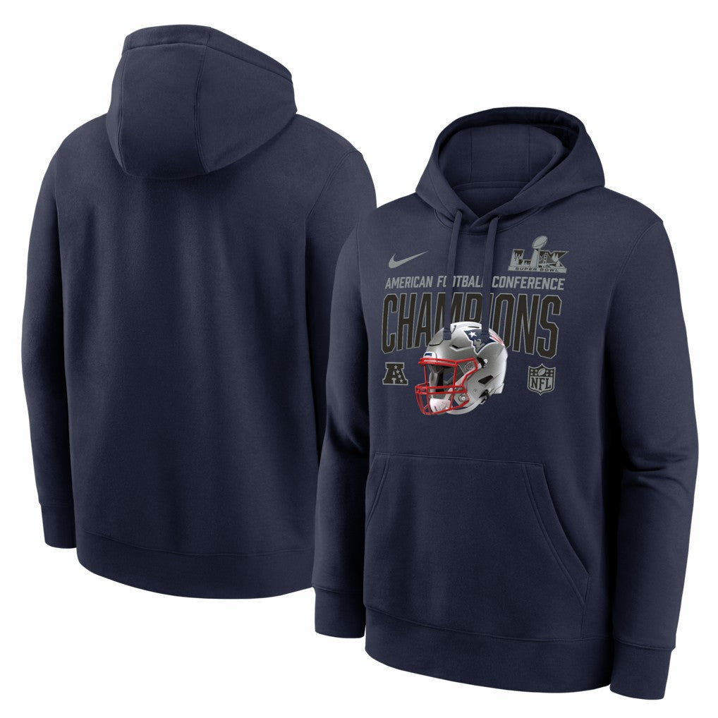 New England Patriots 2025 AFC Champions Glory Shield Hoodie Navy - Nike