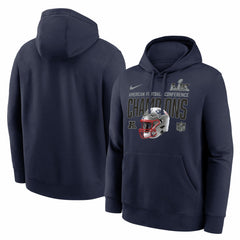 New England Patriots 2025 AFC Champions Glory Shield Hoodie Navy - Nike