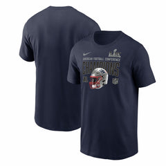 New England Patriots 2025 AFC Champions Glory Shield T-Shirt Navy - Nike