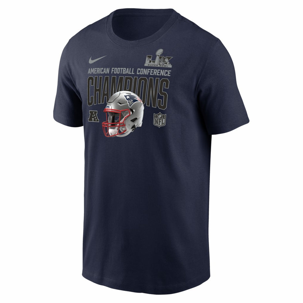 New England Patriots 2025 AFC Champions Glory Shield T-Shirt Navy - Nike