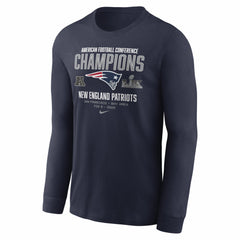 New England Patriots 2025 AFC Champions Team Nation Long Sleeve T-Shirt Navy - Nike