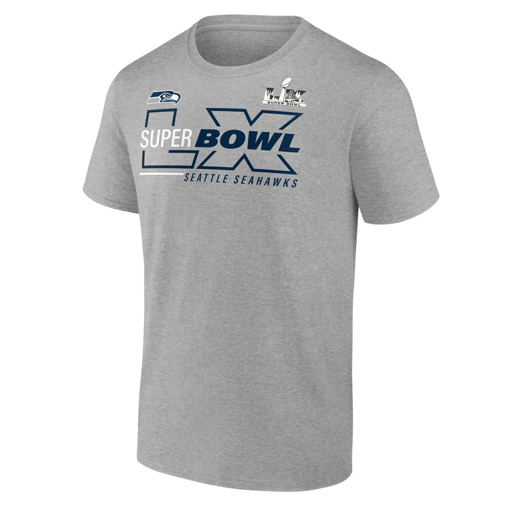 Seattle Seahawks Super Bowl LX Roster T-Shirt Heather Gray - Fanatics
