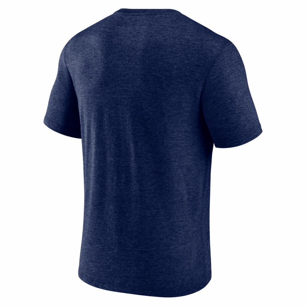 New England Patriots 2025 AFC Champions Quick Pass Tri-Blend T-Shirt Heather Navy - Fanatics