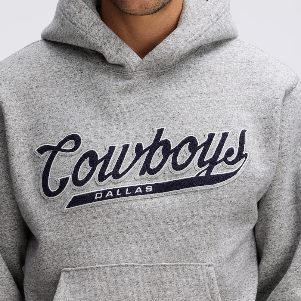 Dallas Cowboys IconicFleece Tipped Hoodie Heather Gray - Fanatics
