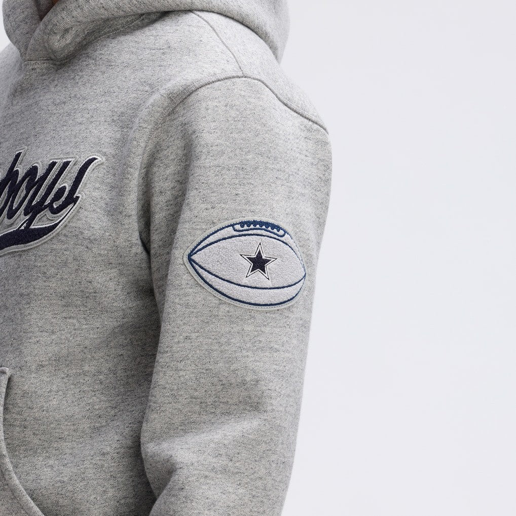 Dallas Cowboys IconicFleece Tipped Hoodie Heather Gray - Fanatics