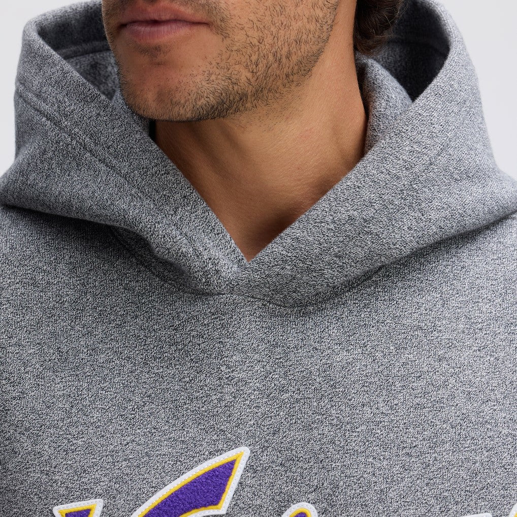 Minnesota Vikings IconicFleece Tipped Hoodie Athletic Heather Gray - Fanatics