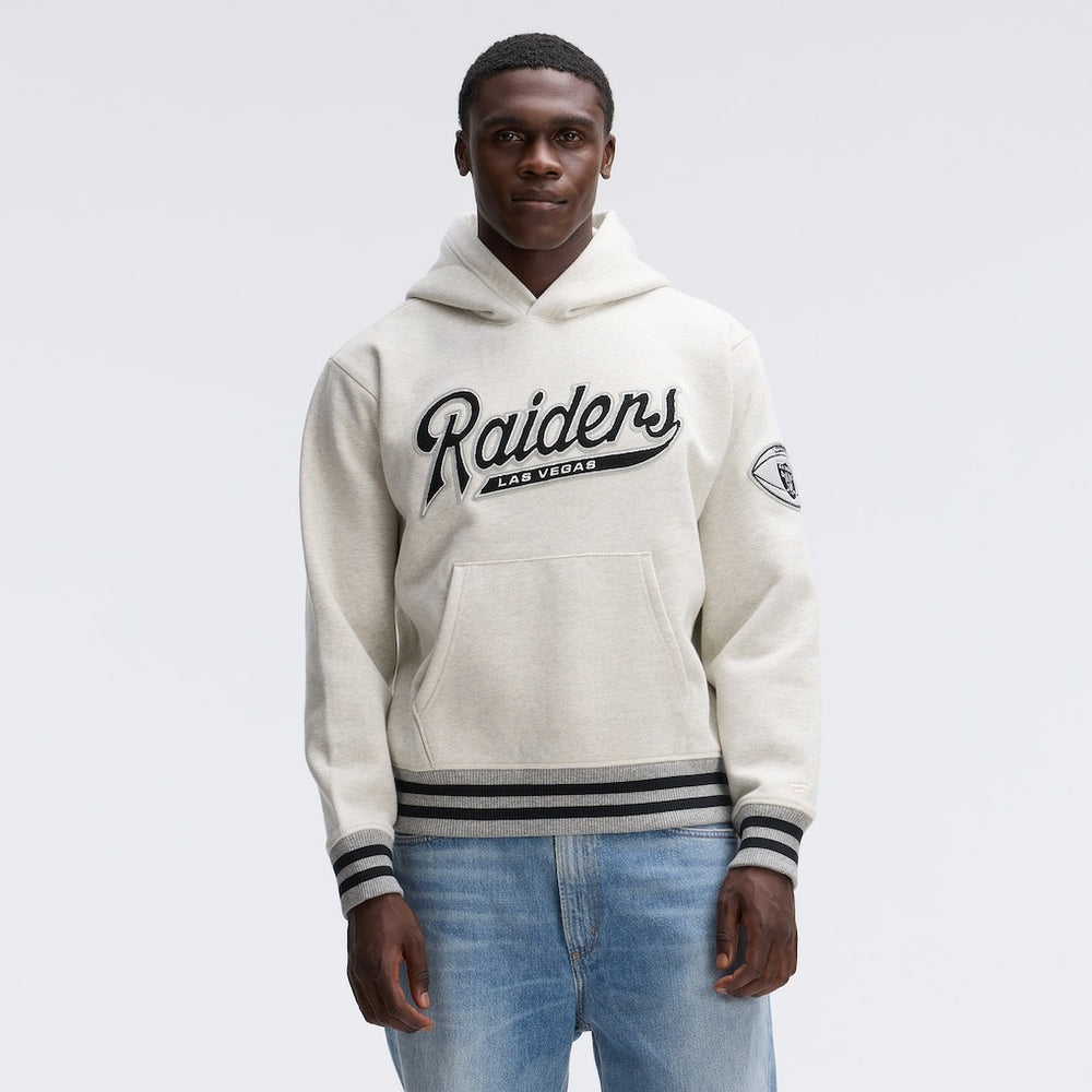 Las Vegas Raiders IconicFleece Tipped Hoodie Oatmeal - Fanatics