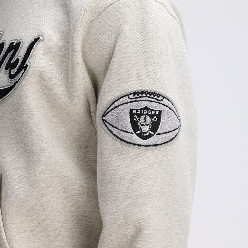Las Vegas Raiders IconicFleece Tipped Hoodie Oatmeal - Fanatics