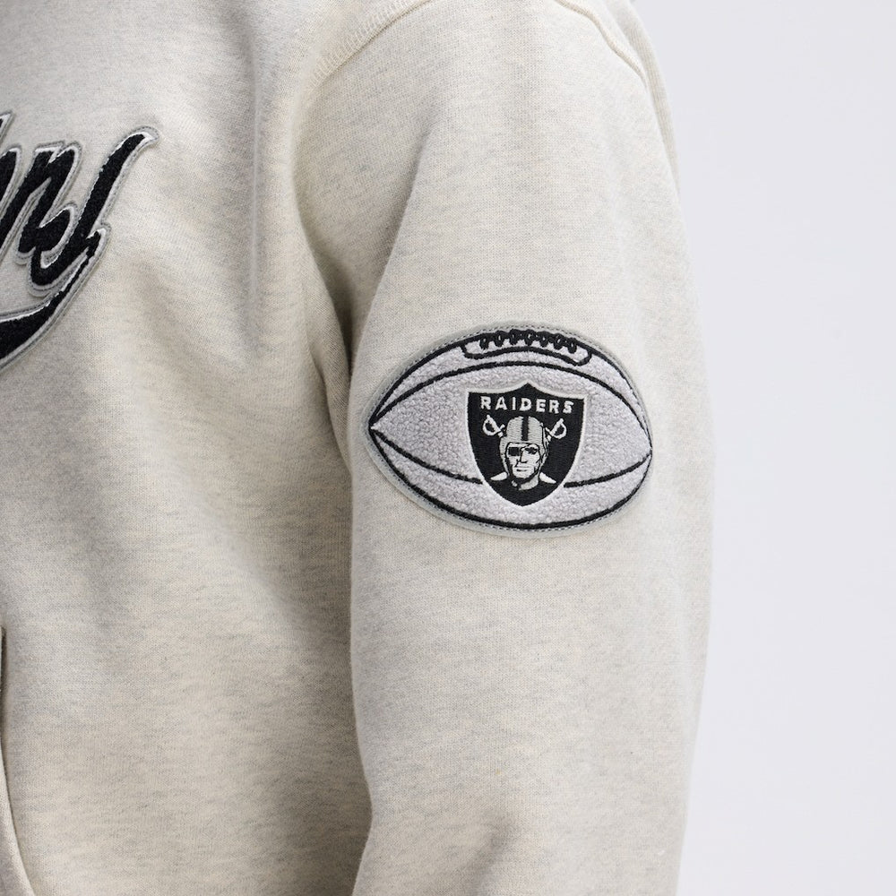 Las Vegas Raiders IconicFleece Tipped Hoodie Oatmeal - Fanatics