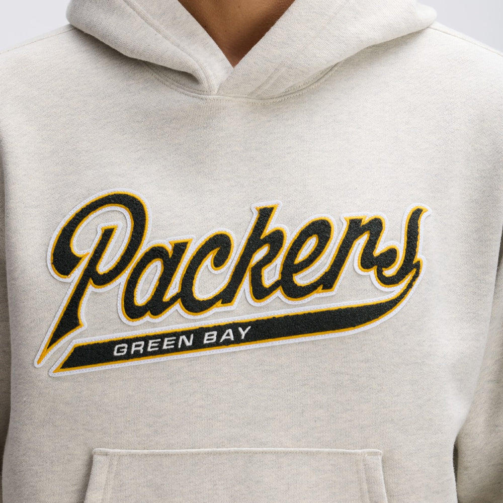 Green Bay Packers IconicFleece Tipped Hoodie Oatmeal - Fanatics