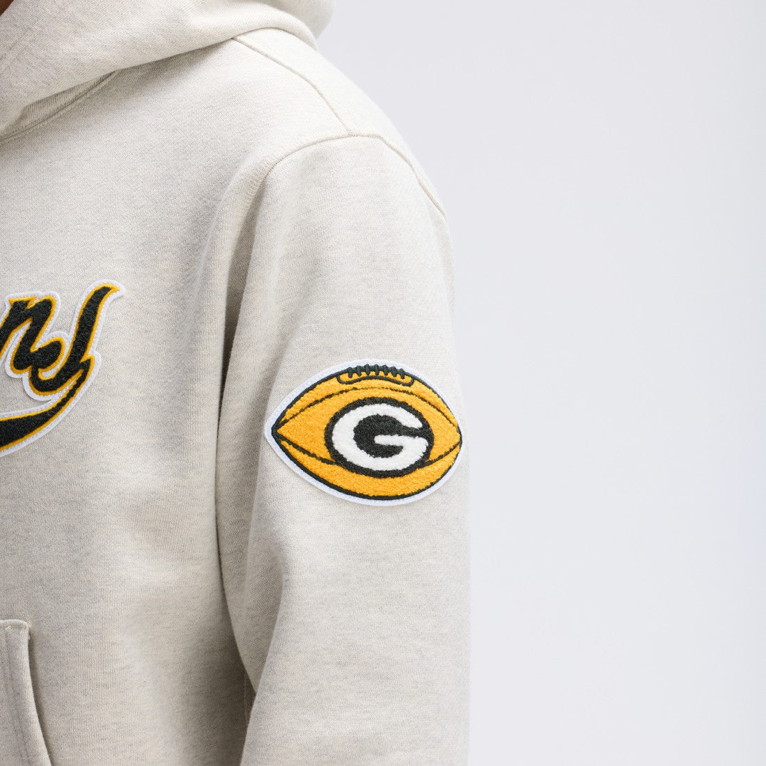 Green Bay Packers IconicFleece Tipped Hoodie Oatmeal - Fanatics
