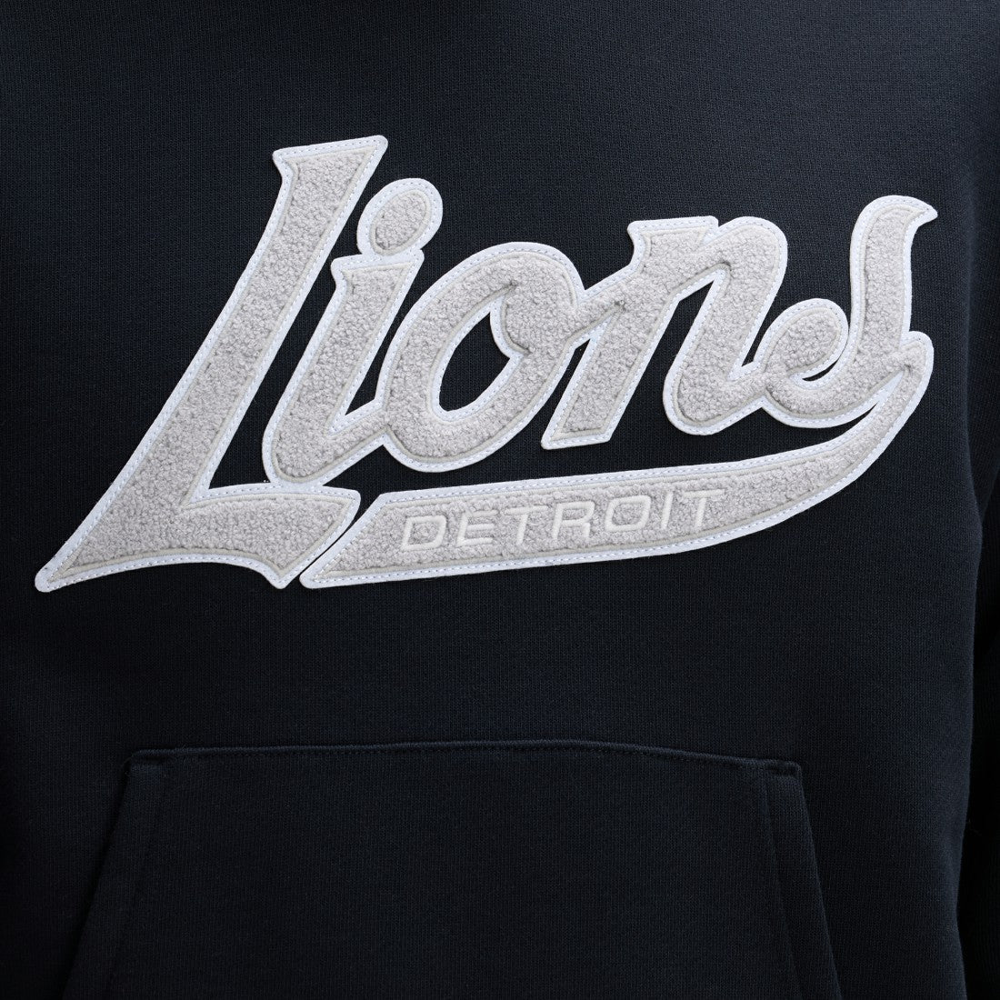 Detroit Lions IconicFleece Tipped Hoodie Black - Fanatics