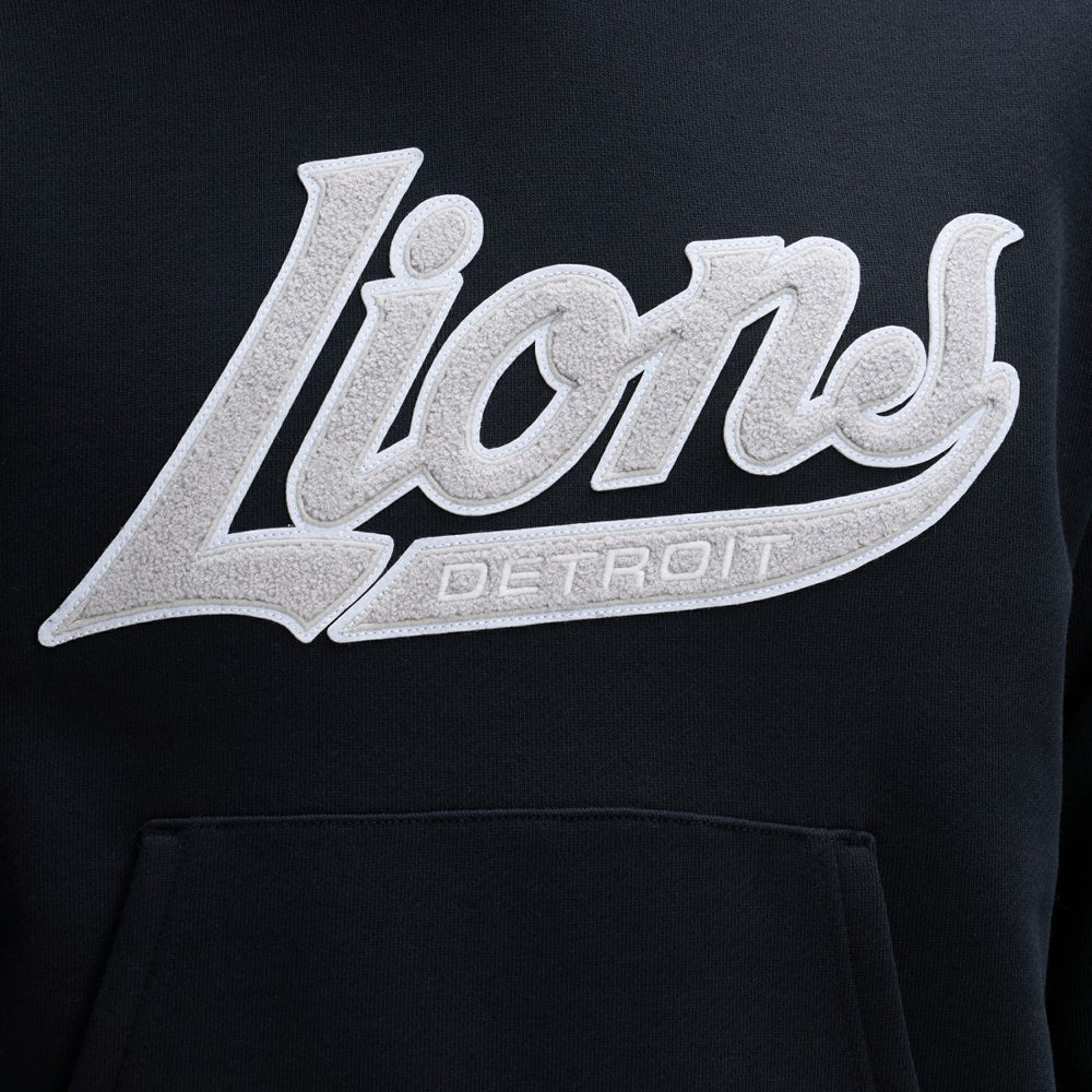 Detroit Lions IconicFleece Tipped Hoodie Black - Fanatics