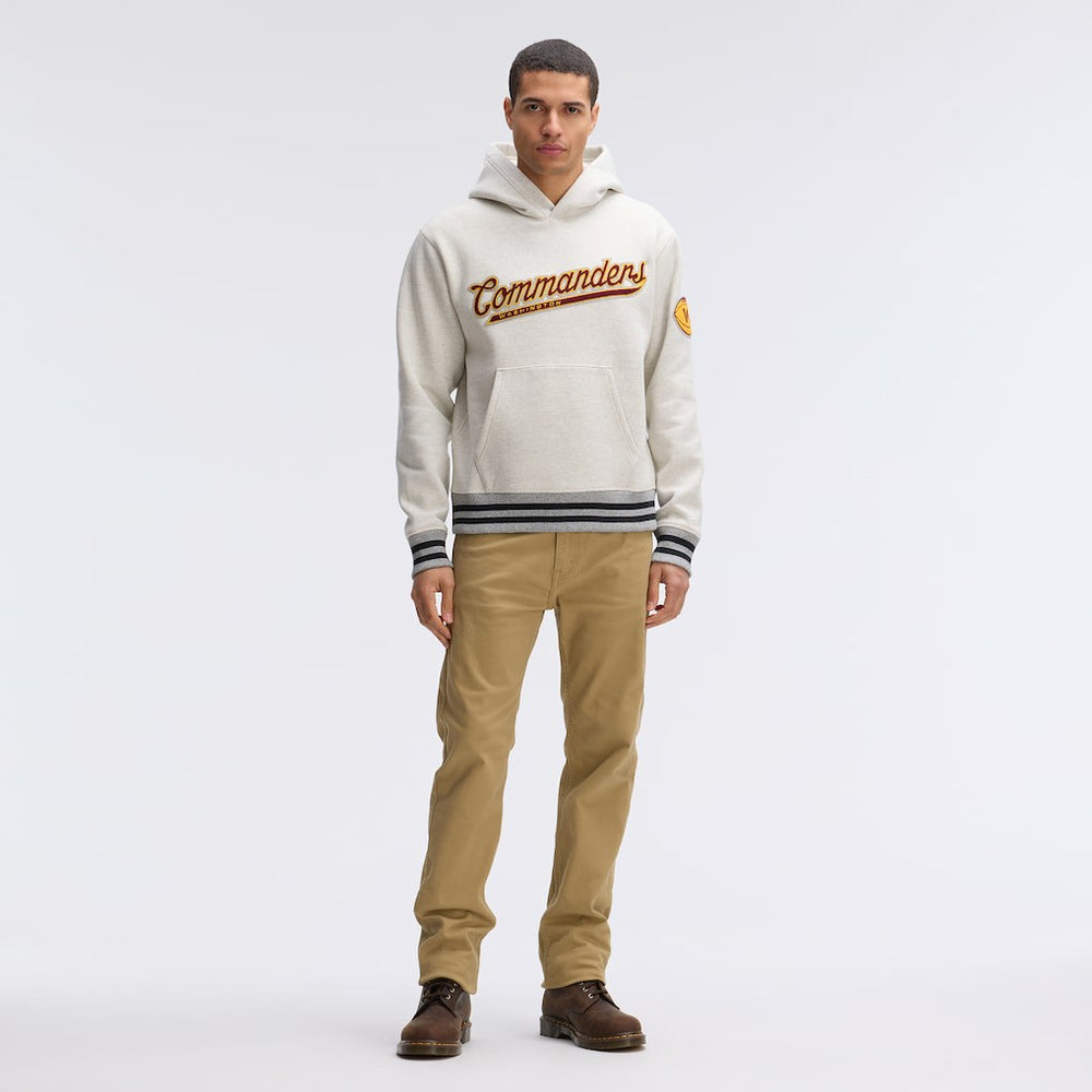 Washington Commanders IconicFleece Tipped Hoodie Oatmeal - Fanatics