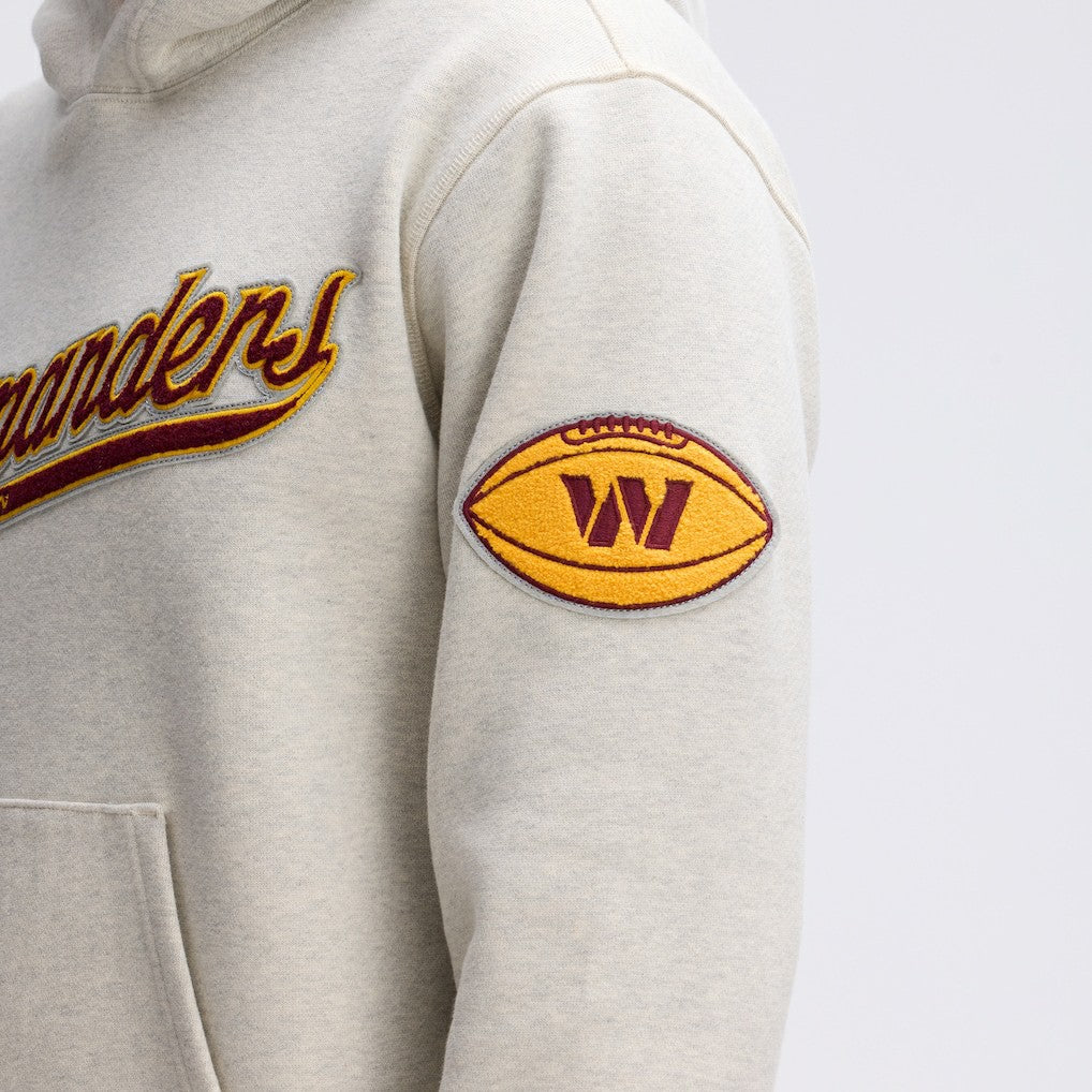 Washington Commanders IconicFleece Tipped Hoodie Oatmeal - Fanatics
