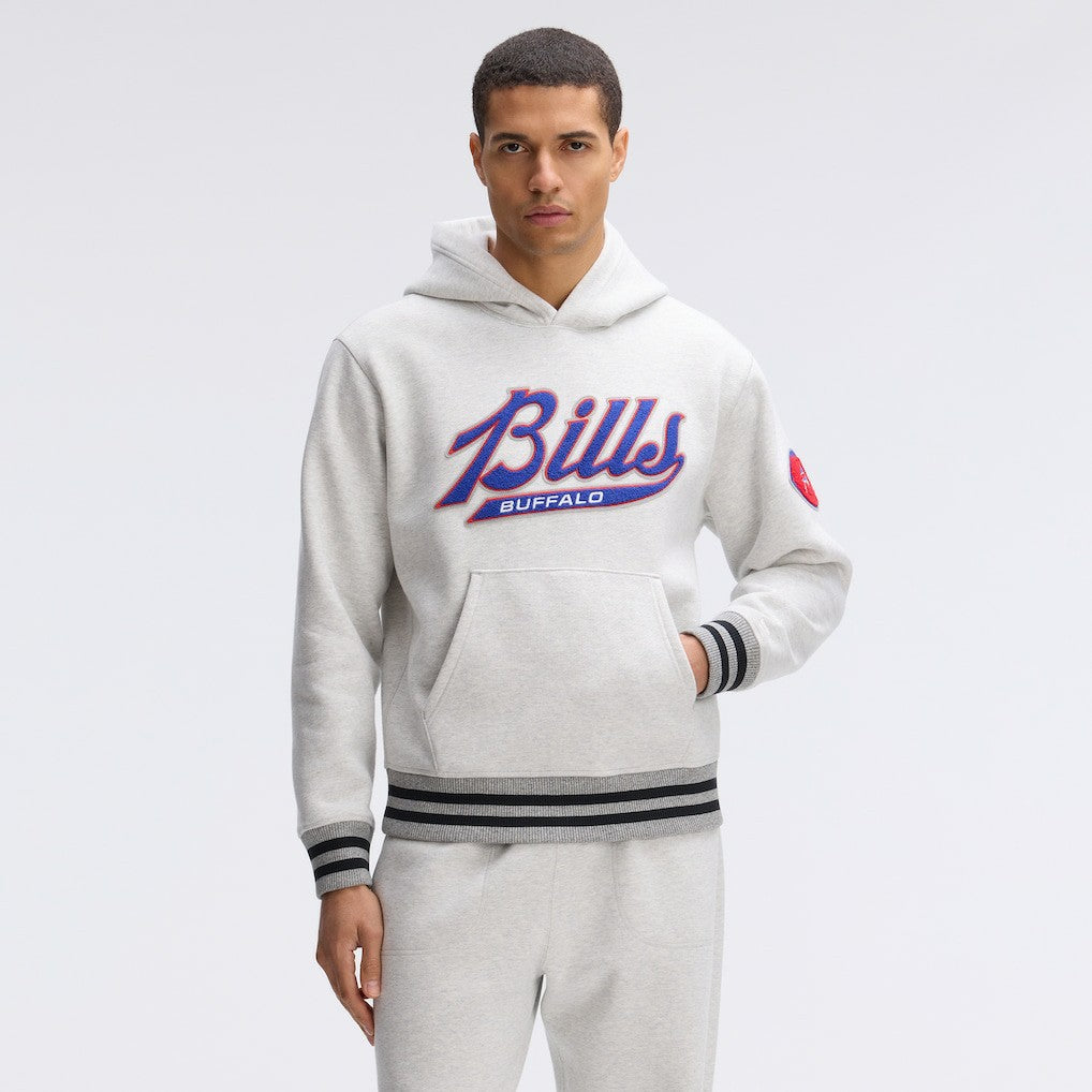 Buffalo Bills IconicFleece Tipped Hoodie Heather Gray - Fanatics