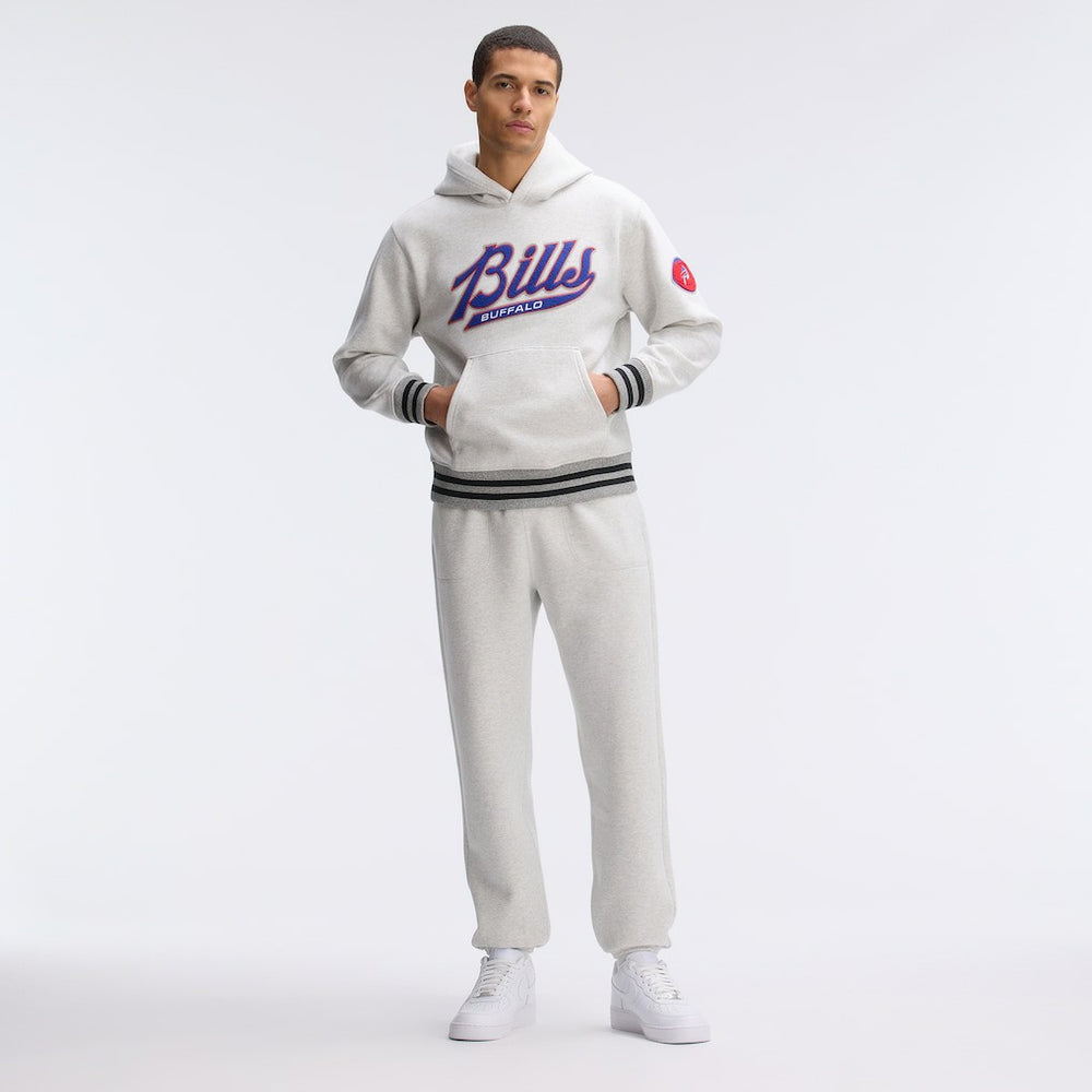 Buffalo Bills IconicFleece Tipped Hoodie Heather Gray - Fanatics