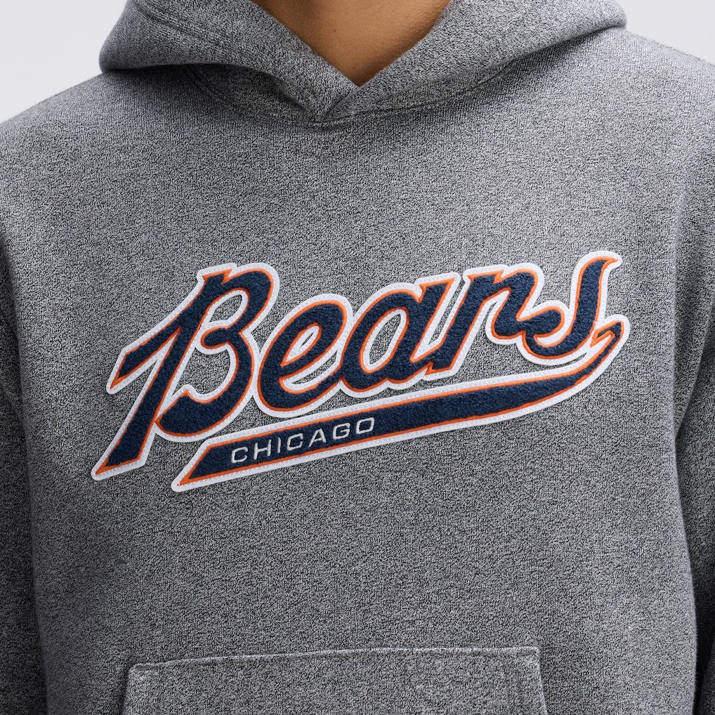 Chicago Bears IconicFleece Tipped Hoodie Athletic Heather Gray - Fanatics