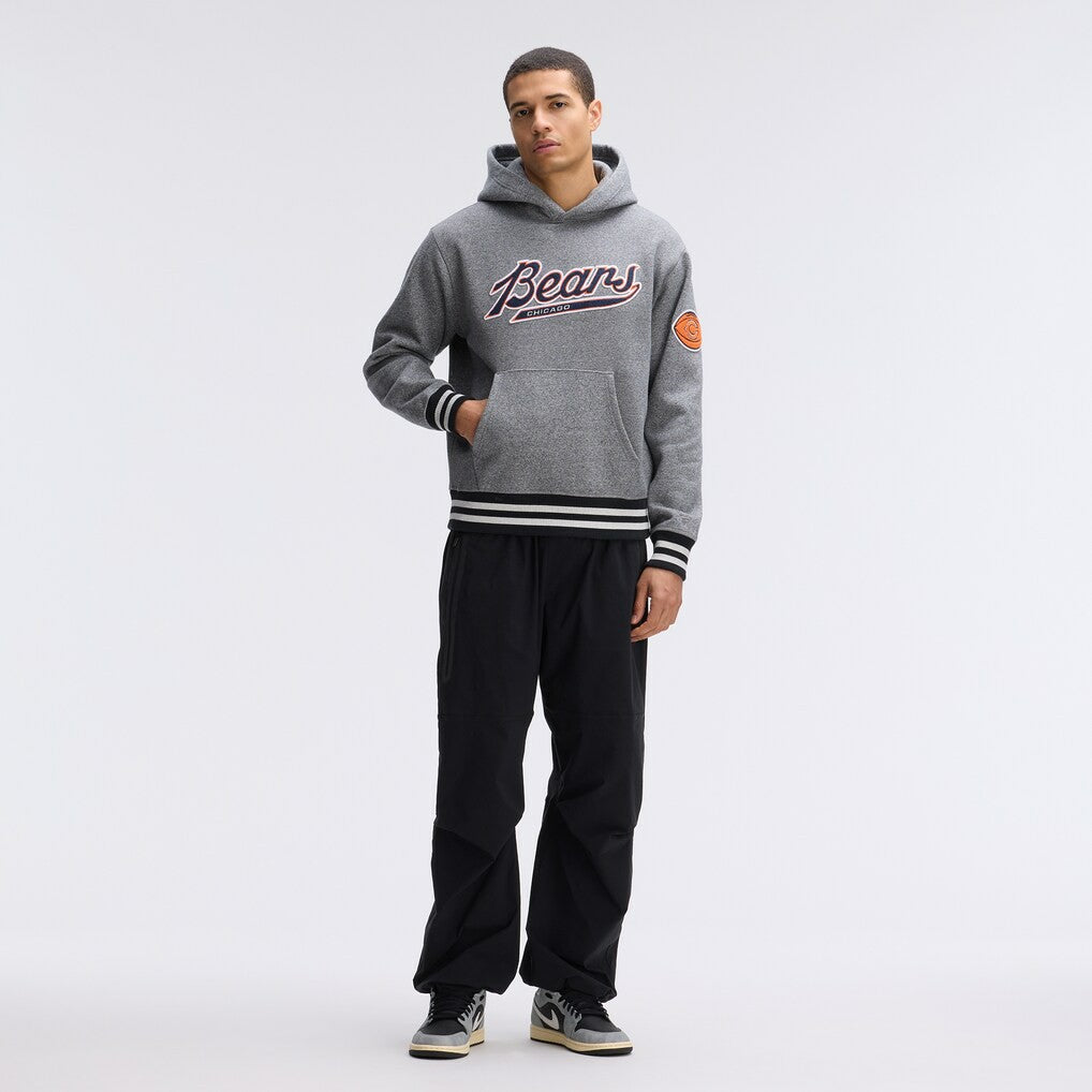 Chicago Bears IconicFleece Tipped Hoodie Athletic Heather Gray - Fanatics
