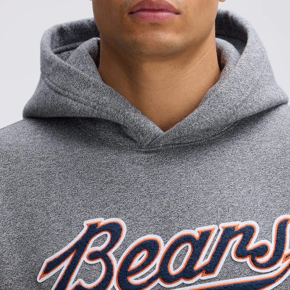 Chicago Bears IconicFleece Tipped Hoodie Athletic Heather Gray - Fanatics