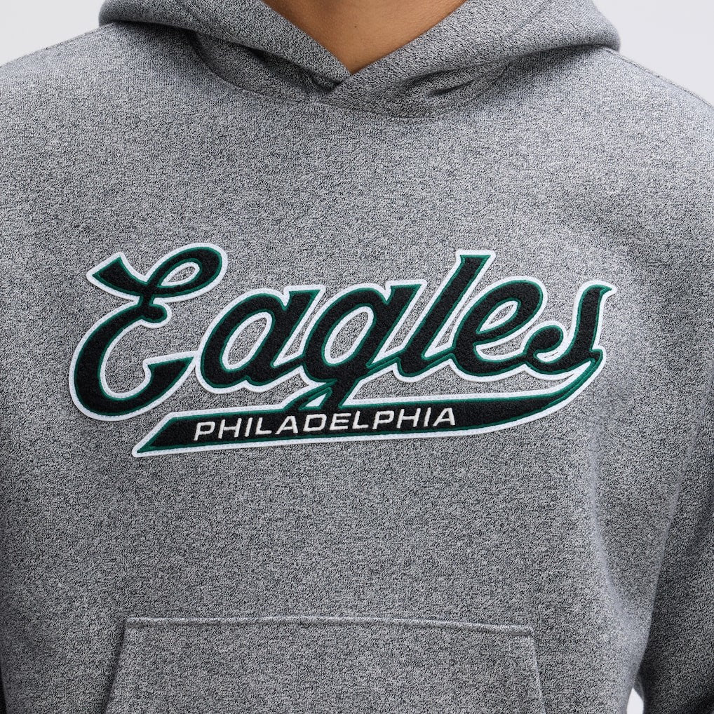 Philadelphia Eagles IconicFleece Tipped Hoodie Athletic Heather Gray - Fanatics