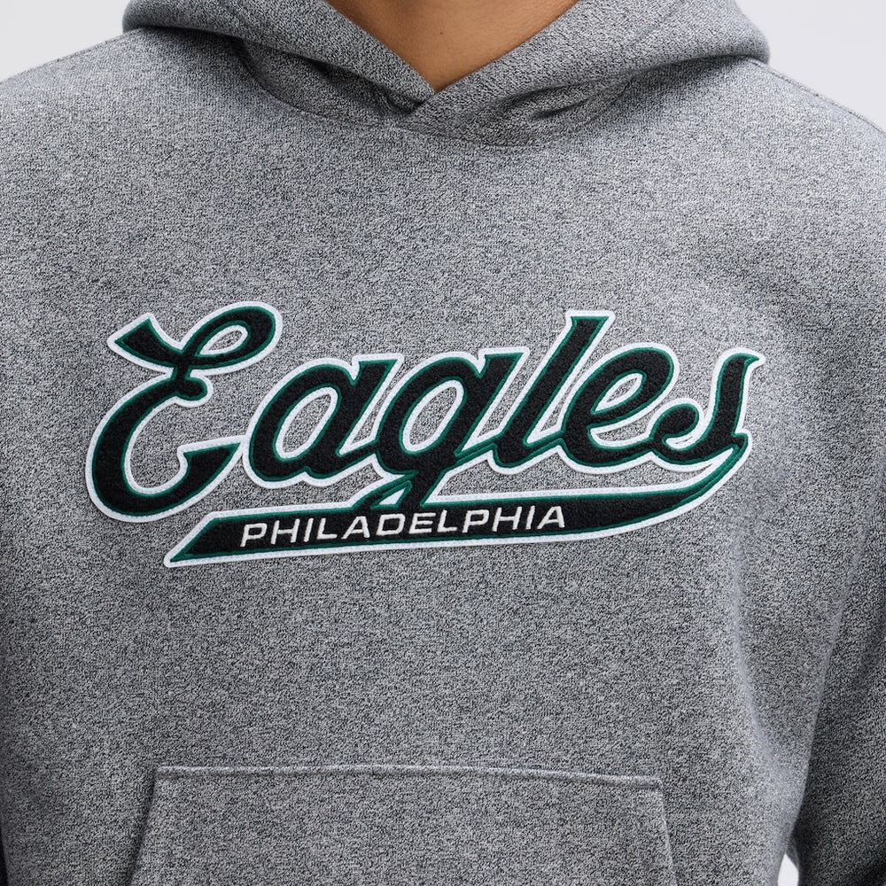 Philadelphia Eagles IconicFleece Tipped Hoodie Athletic Heather Gray - Fanatics