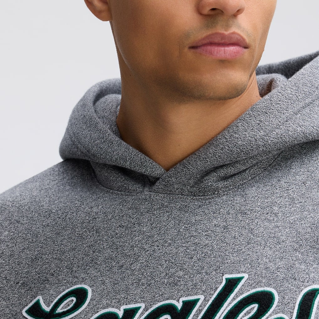 Philadelphia Eagles IconicFleece Tipped Hoodie Athletic Heather Gray - Fanatics